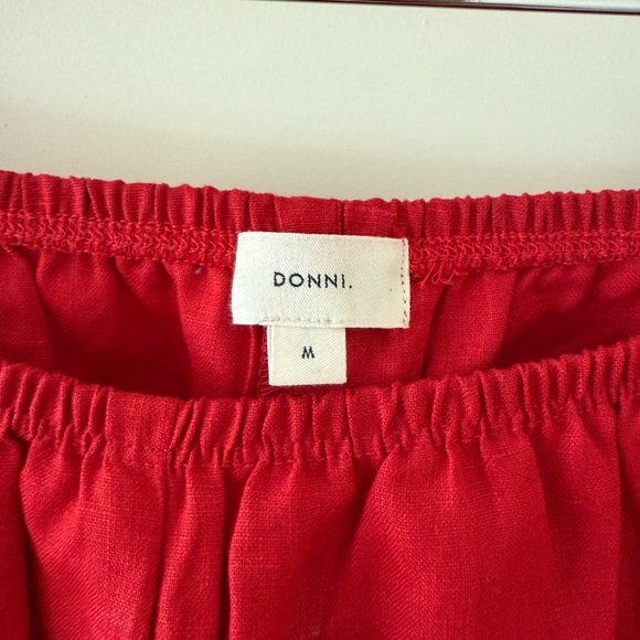 DONNI Linen Crop Stripe Pant - Picture 6 of 6